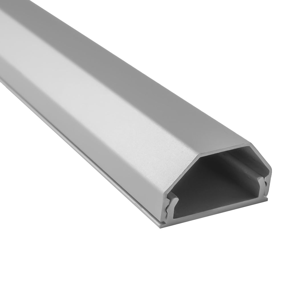Profilo di copertura in alluminio per cavi Maclean, 33x18x750 mm, argento, MCTV-897 S