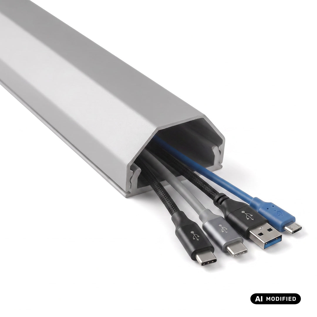 Profilo di copertura in alluminio per cavi Maclean, 33x18x750 mm, argento, MCTV-897 S