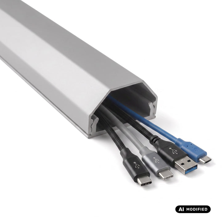 Profilo di copertura in alluminio per cavi Maclean, 33x18x750 mm, argento, MCTV-897 S