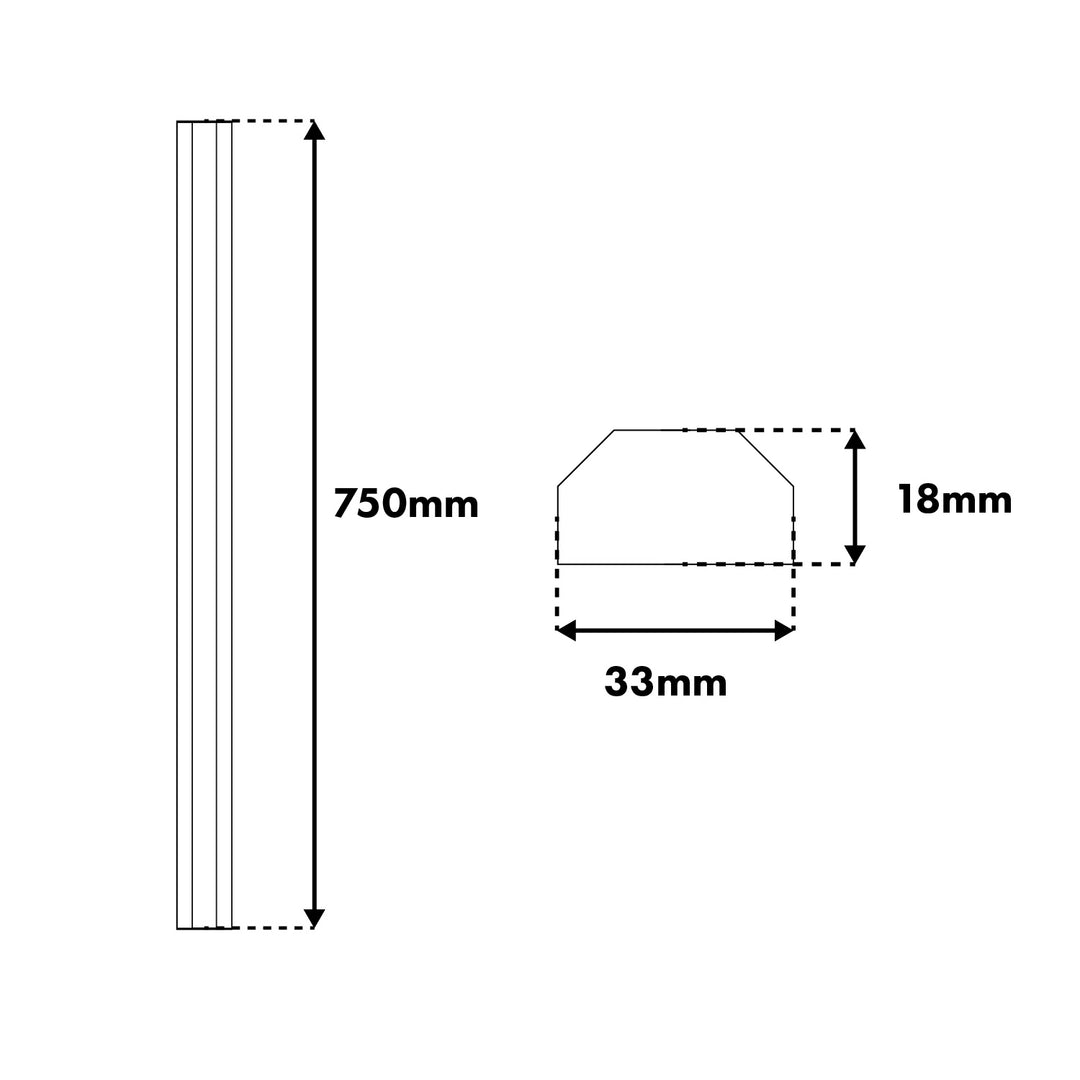 Profilo di copertura in alluminio per cavi Maclean, 33x18x750 mm, argento, MCTV-897 S