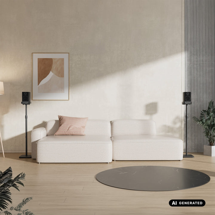 Set di supporti da pavimento per diffusori Maclean, universali, regolabili in verticale e in orizzontale da +10° a -10°, max. 5 kg, MC-916