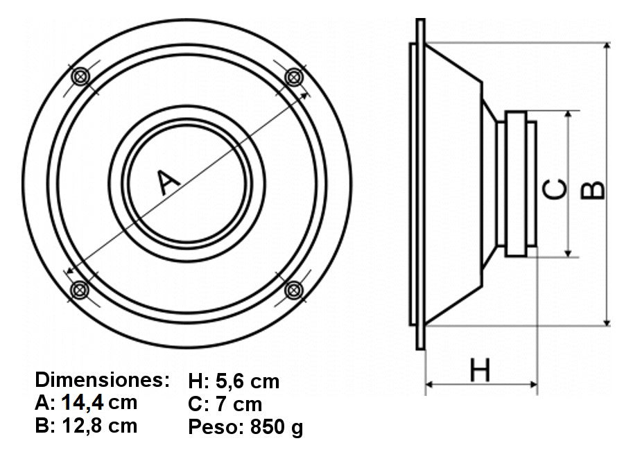 Peiying 6,4 pollici 80 W altoparlanti a due vie per auto PY-1610C