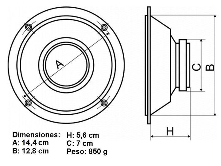 Peiying 6,4 pollici 80 W altoparlanti a due vie per auto PY-1610C
