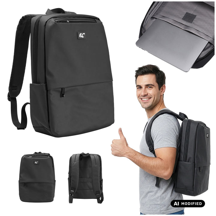 Zaino per laptop NanoRS, 15,6", nero, 41x29x4, impermeabile RS202 B