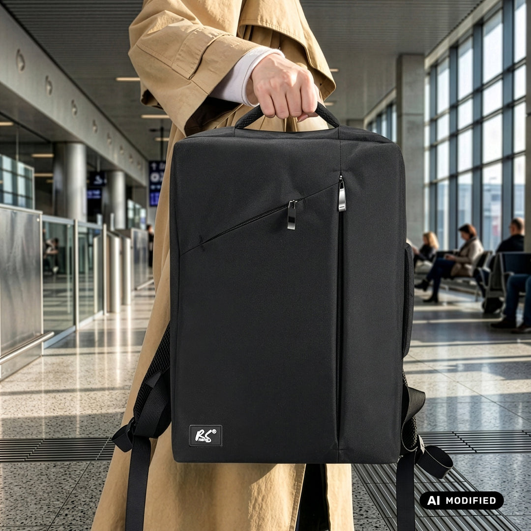 Zaino per laptop NanoRS, 15,6", nero, 43x30x10, impermeabile RS203 B