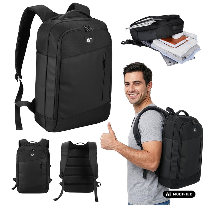 Zaino per laptop NanoRS, 15,6", nero, 42x28,5x14, impermeabile RS204 B