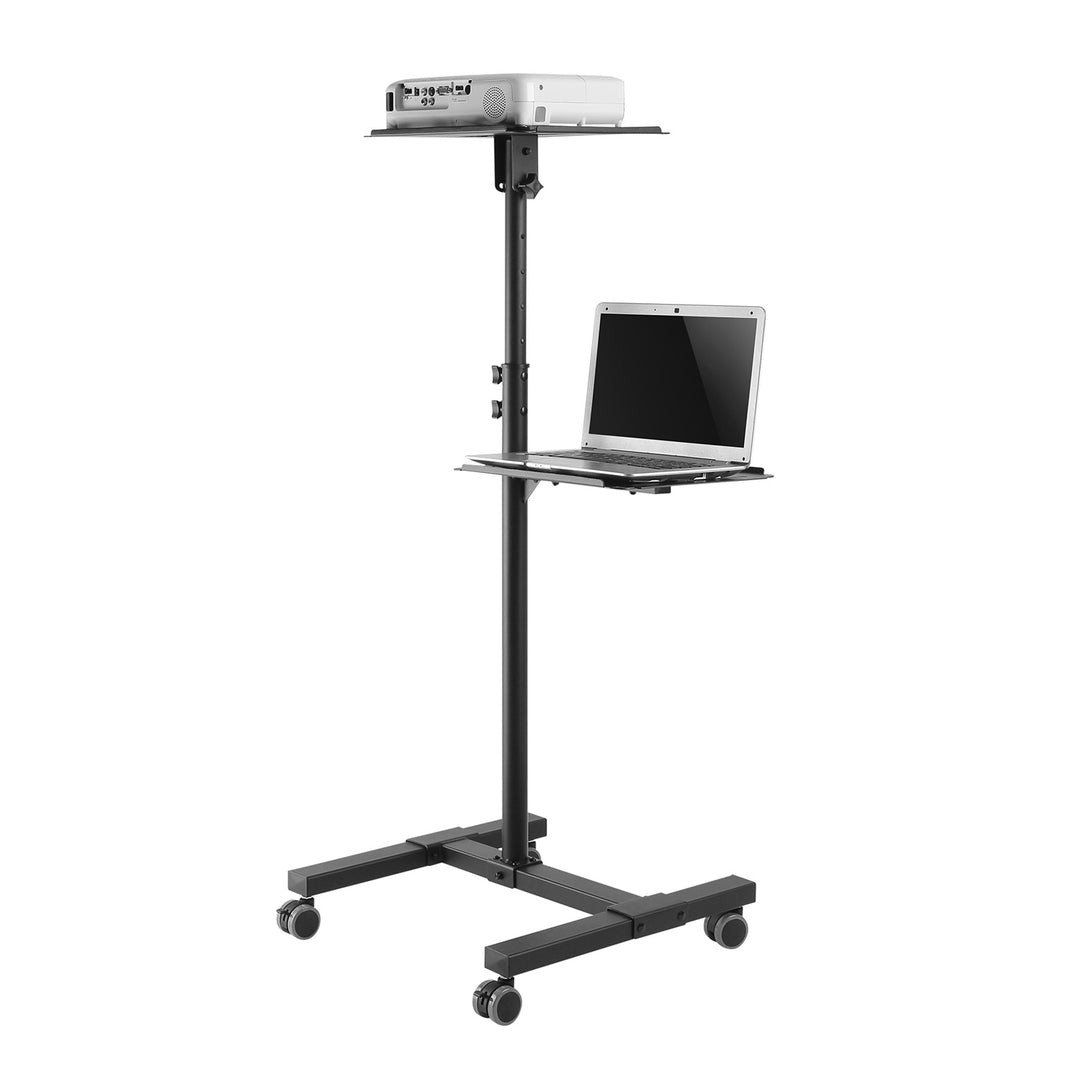 Tavolino mobile regolabile per proiettore/laptop Maclean, in acciaio, max. 10 kg, MC-207