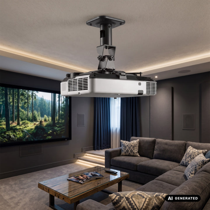 Supporto / gancio da soffitto per proiettore Maclean, in acciaio, 180~310 mm, fino a 15 kg, MC-208 B