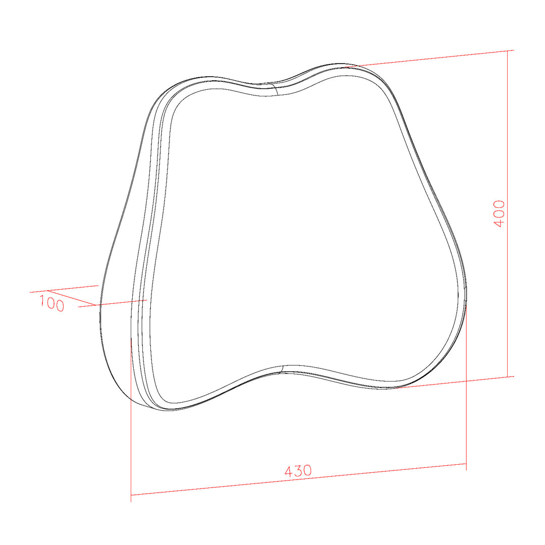 Cuscino lombare in schiuma a memoria di forma Promedix, 45x40x10 cm, PR-215