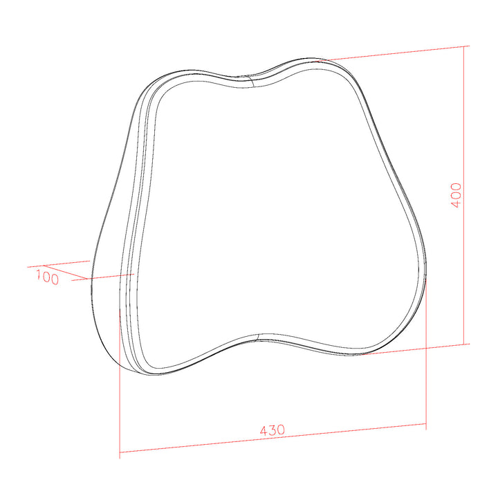 Cuscino lombare in schiuma a memoria di forma Promedix, 45x40x10 cm, PR-215