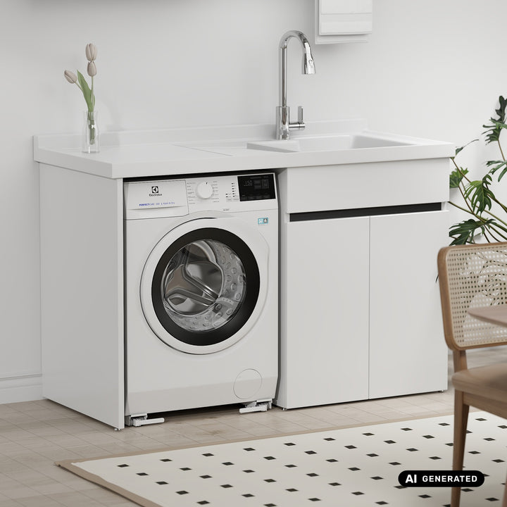 Base mobile per elettrodomestici fino a 300 kg, Maclean, universale, regolabile, larghezza massima 450-700 mm, MC-918