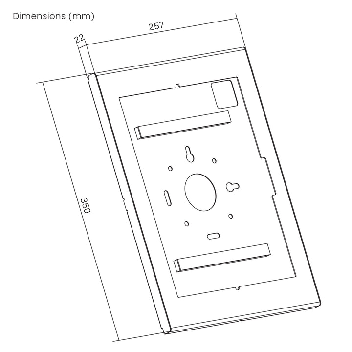 Supporto pubblicitario per tablet Maclean, con sistema di bloccaggio, 12,4"-13", iPad Air/Pro, Samsung Tab S10+/S9+/S8+/S7+, 257x350x22 mm, MC-950 B