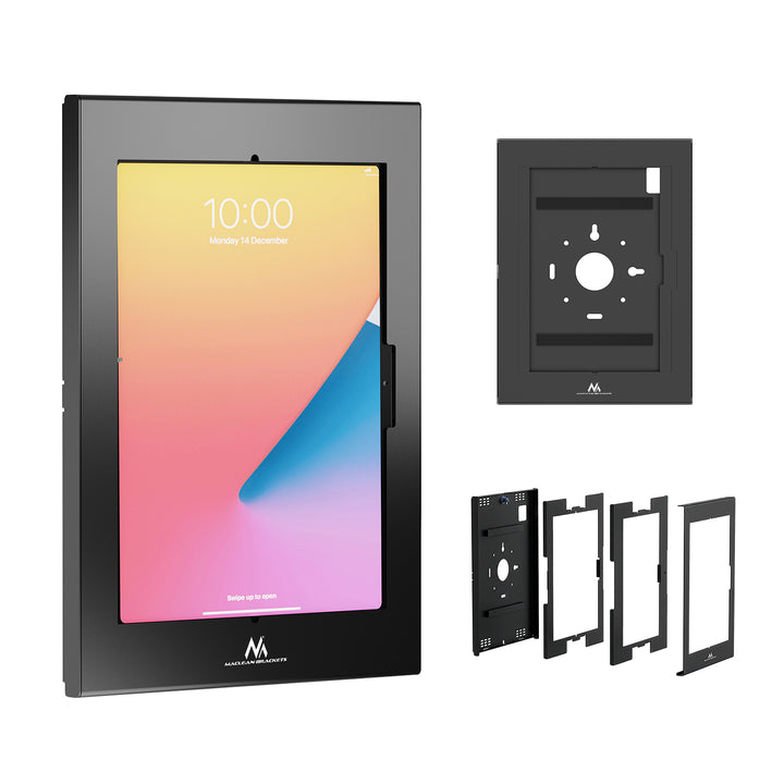 Supporto pubblicitario per tablet Maclean, con sistema di bloccaggio, 12,4"-13", iPad Air/Pro, Samsung Tab S10+/S9+/S8+/S7+, 257x350x22 mm, MC-950 B