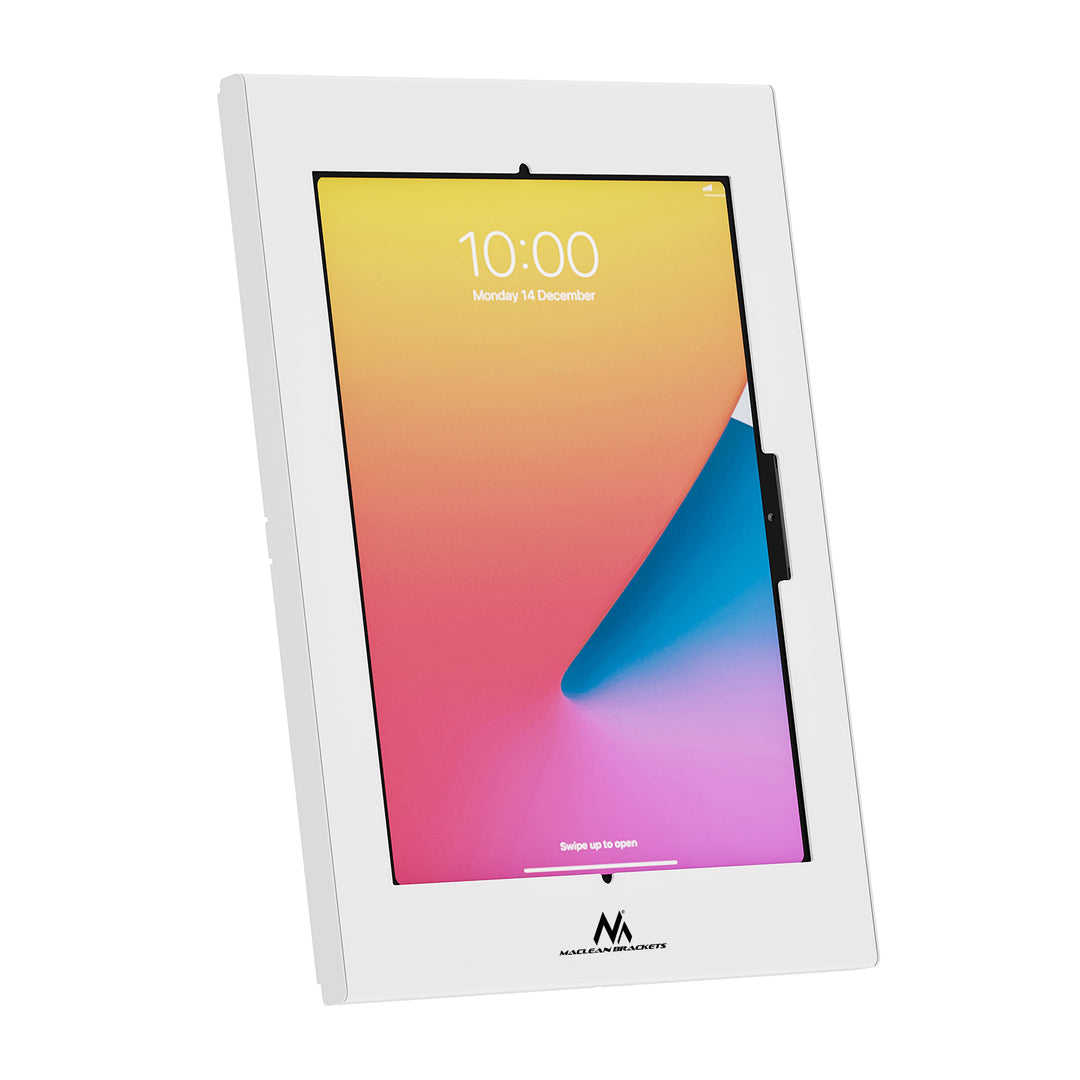 Supporto pubblicitario per tablet Maclean, con sistema di bloccaggio, 12,4"-13", iPad Air/Pro, Samsung Tab S10+/S9+/S8+/S7+, 257x350x22 mm, MC-950 W