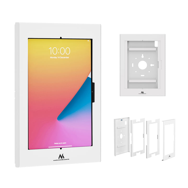 Supporto pubblicitario per tablet Maclean, con sistema di bloccaggio, 12,4"-13", iPad Air/Pro, Samsung Tab S10+/S9+/S8+/S7+, 257x350x22 mm, MC-950 W