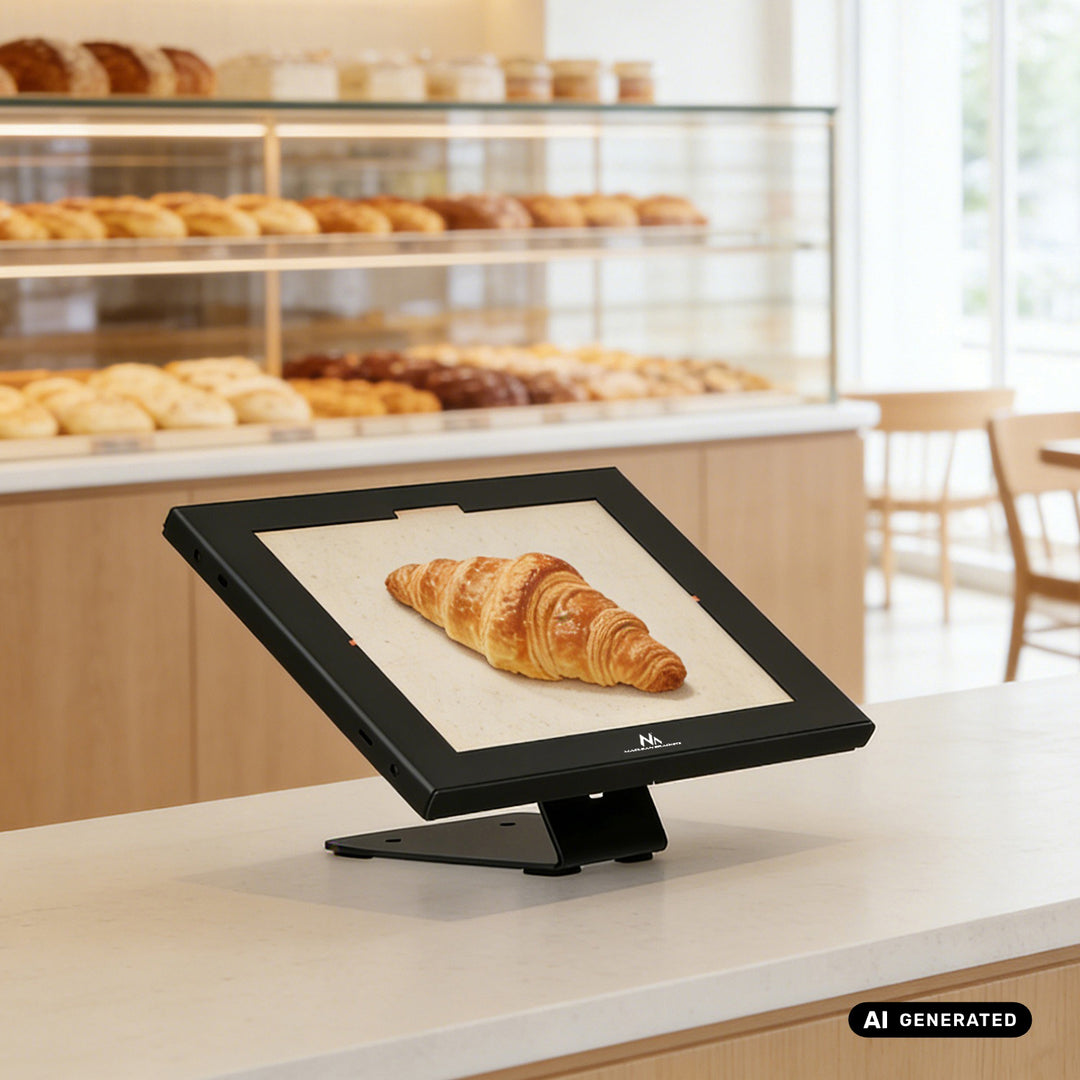 Supporto pubblicitario per tablet Maclean, con sistema di bloccaggio, 12,4"-13", iPad Air/Pro, Samsung Tab S10+/S9+/S8+/S7+, 257x350x22 mm, MC-956 B