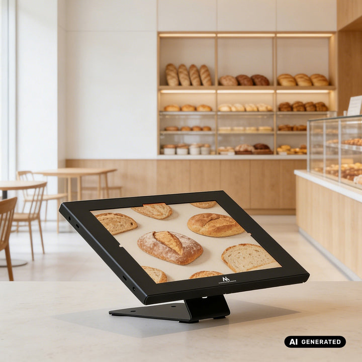 Supporto pubblicitario per tablet Maclean, con sistema di bloccaggio, 12,4"-13", iPad Air/Pro, Samsung Tab S10+/S9+/S8+/S7+, 257x350x22 mm, MC-956 B