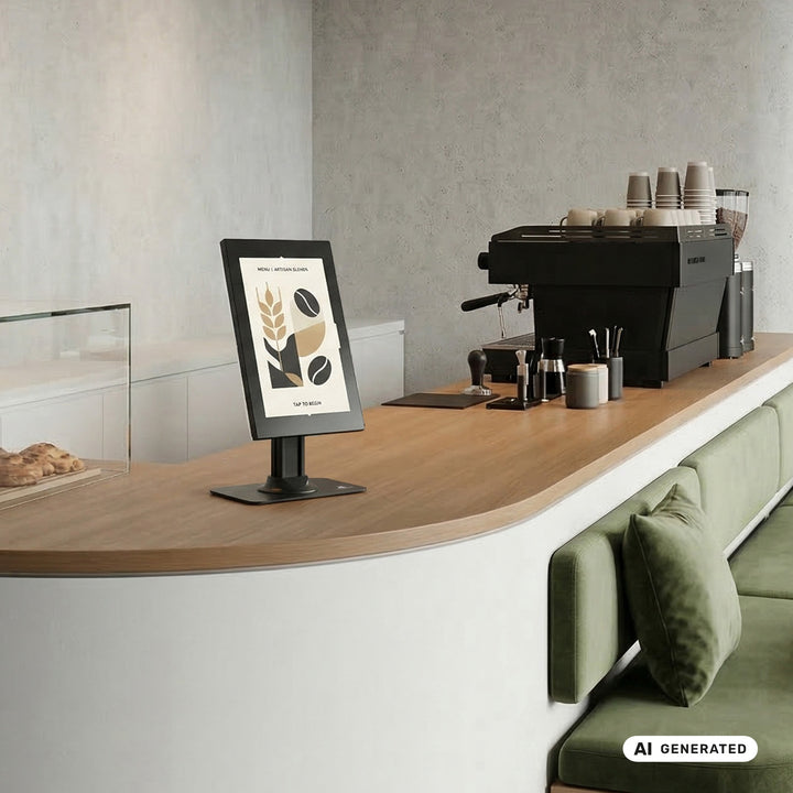 Supporto pubblicitario per tablet Maclean, con sistema di bloccaggio. 12,4"-13", iPad Air/Pro, Samsung Tab S10+/S9+/S8+/S7+, 257x350x22 mm, MC-958 B