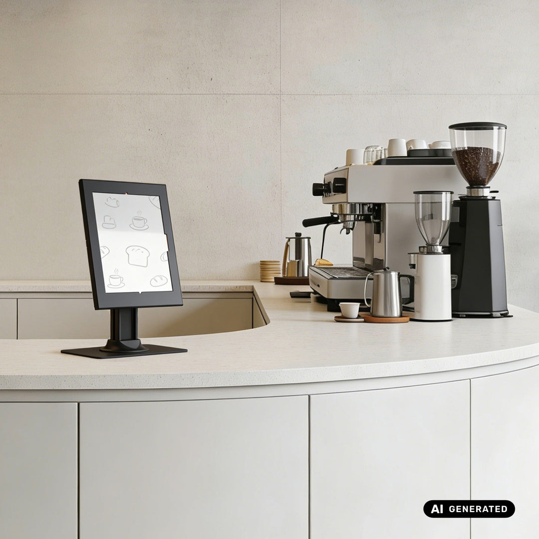Supporto pubblicitario per tablet Maclean, con sistema di bloccaggio. 12,4"-13", iPad Air/Pro, Samsung Tab S10+/S9+/S8+/S7+, 257x350x22 mm, MC-958 B