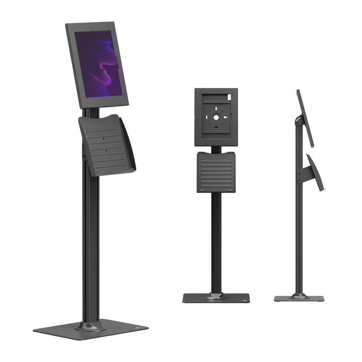 Supporto pubblicitario per tablet Maclean, con sistema di bloccaggio. 12,4"-13", iPad Air/Pro, Samsung Tab S10+/S9+/S8+/S7+, 257x350x22 mm, MC-924 B