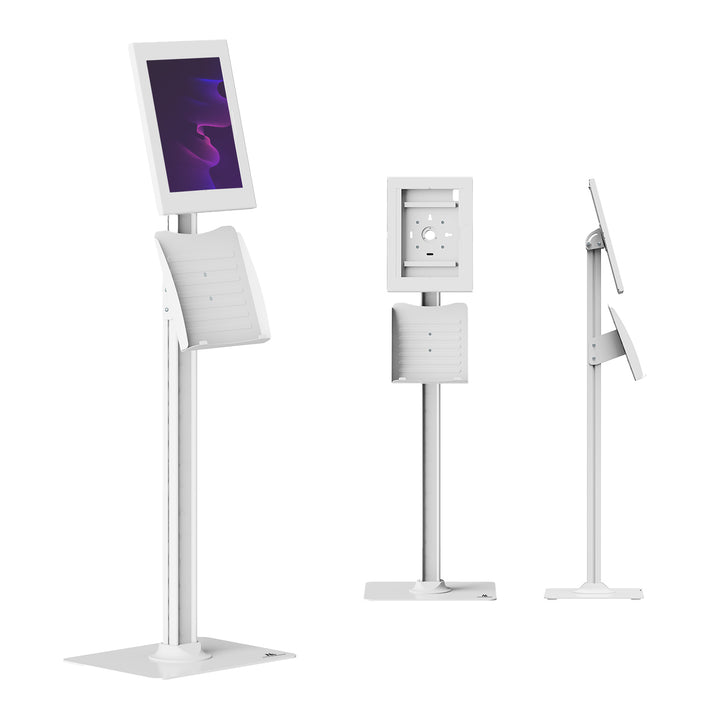 Supporto pubblicitario per tablet Maclean, con sistema di bloccaggio, 12,4"-13", iPad Air/Pro, Samsung Tab S10+/S9+/S8+/S7+, 257x350x22 mm, MC-924 W