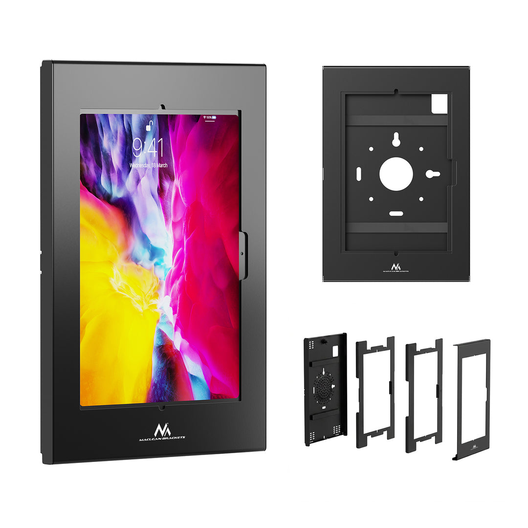 Supporto pubblicitario per tablet Maclean, con sistema di bloccaggio, 10,9"-11", iPad Air/Pro, Samsung Tab serie A e S, 220x323x22 mm, MC-955 B