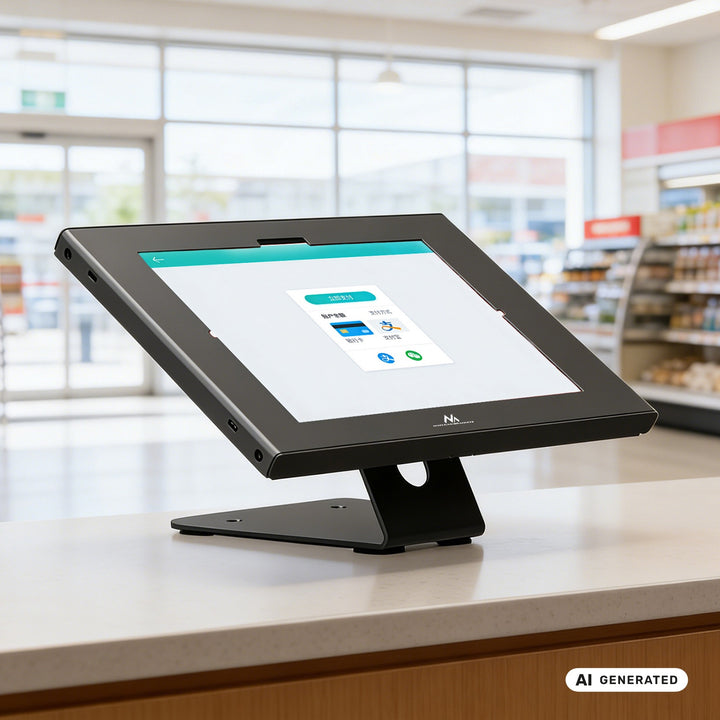 Supporto pubblicitario per tablet Maclean, con sistema di bloccaggio, 10,9"-11", iPad Air/Pro, Samsung Tab serie A e S, 220x323x22 mm, MC-957 B