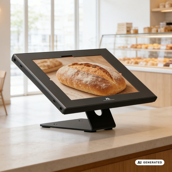 Supporto pubblicitario per tablet Maclean, con sistema di bloccaggio, 10,9"-11", iPad Air/Pro, Samsung Tab serie A e S, 220x323x22 mm, MC-957 B