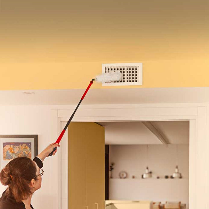 Scopa per la polvere Vileda Flex&Catch, con manico lungo, protezione antiscivolo, testa flessibile + 5 ricambi per scopa