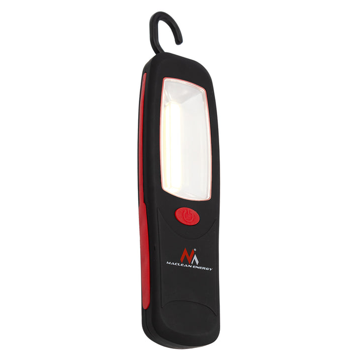 Lampada da officina COB LED Maclean, magnete, gancio, MCE03 2 pezzi + 6 batterie Varta Industrial LR6/AA R-06