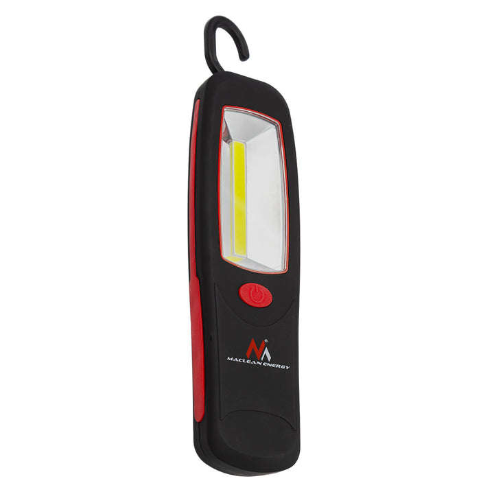 Lampada da officina COB LED Maclean, magnete, gancio, MCE03 2 pezzi + 6 batterie Varta Industrial LR6/AA R-06