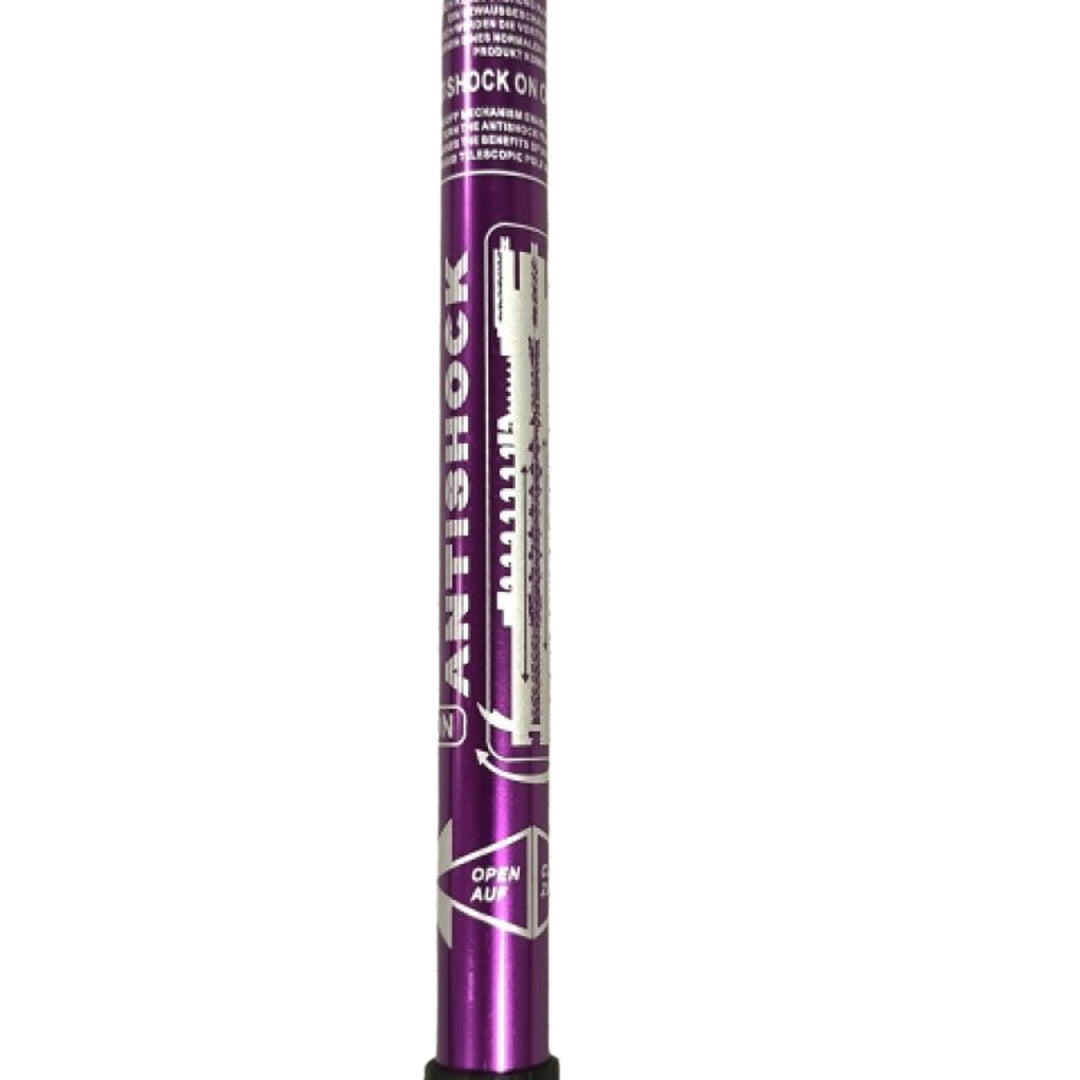 Bastoncini telescopici in alluminio per Nordic Walking 65-135 cm, viola