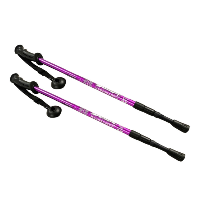 Bastoncini telescopici in alluminio per Nordic Walking 65-135 cm, viola