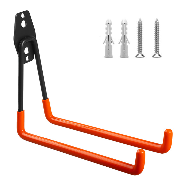 Supporto / gancio da parete Maclean, per pneumatici, attrezzi da giardino, scale, tubi, biciclette, carico massimo 25 kg, MC-444, 4 pezzi
