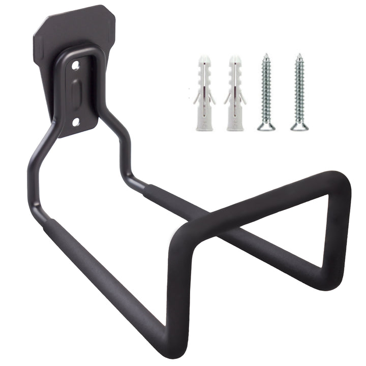 Supporto da parete per garage Maclean, per pneumatici, attrezzi da giardino, scale, tubi flessibili, biciclette, in acciaio, carico massimo 35 kg, MC-441, 3 pezzi