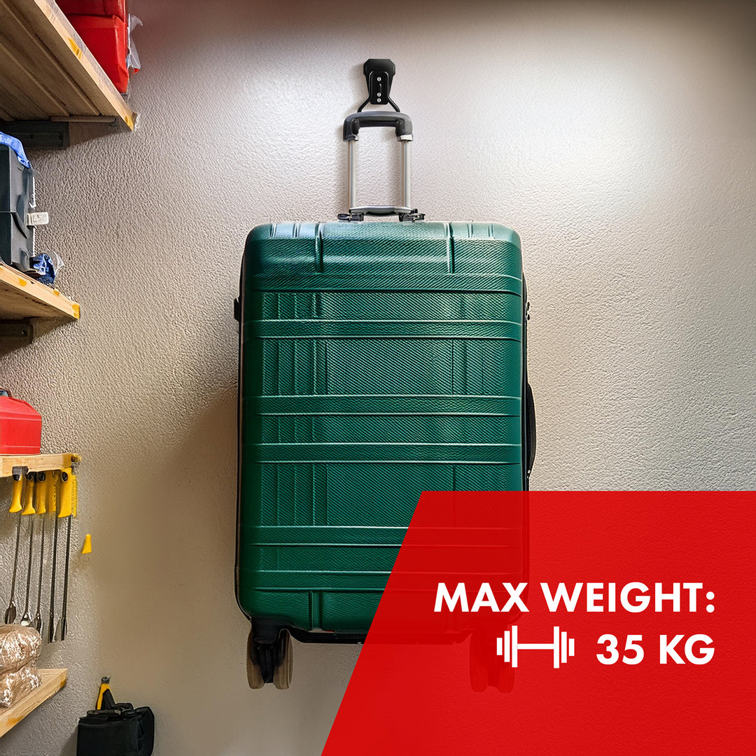 Supporto / gancio da parete Maclean, per pneumatici, attrezzi da giardino, scale, tubi flessibili, biciclette, in acciaio, carico massimo 35 kg, MC-440, 4 pezzi