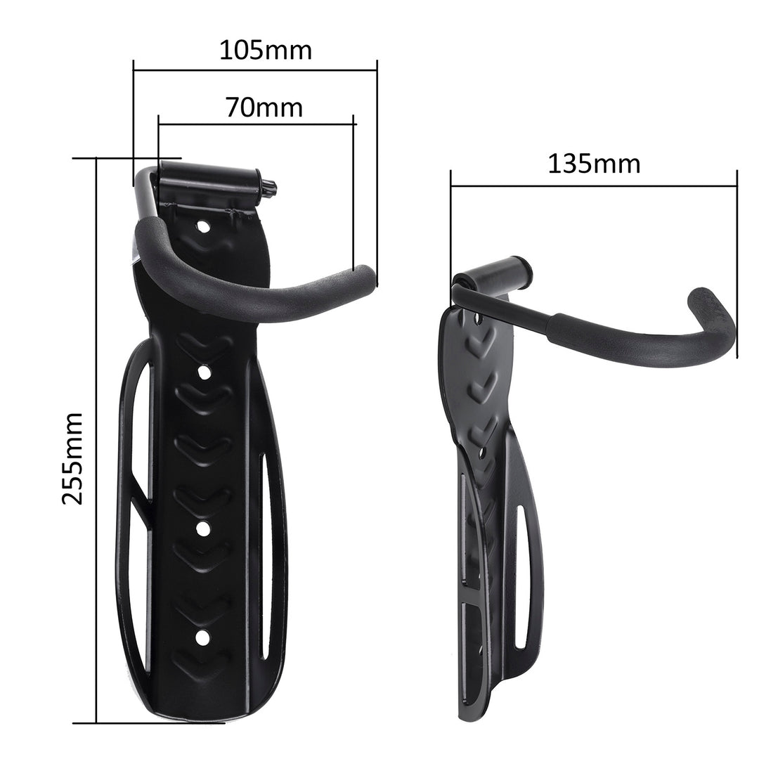 Supporto/gancio da parete per biciclette Maclean, verticale, acciaio, carico massimo 30 kg, MC-432, 4 pezzi