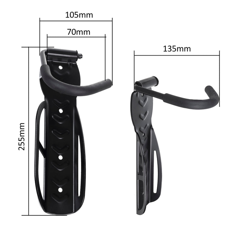 Supporto/gancio da parete per biciclette Maclean, verticale, acciaio, carico massimo 30 kg, MC-432, 4 pezzi