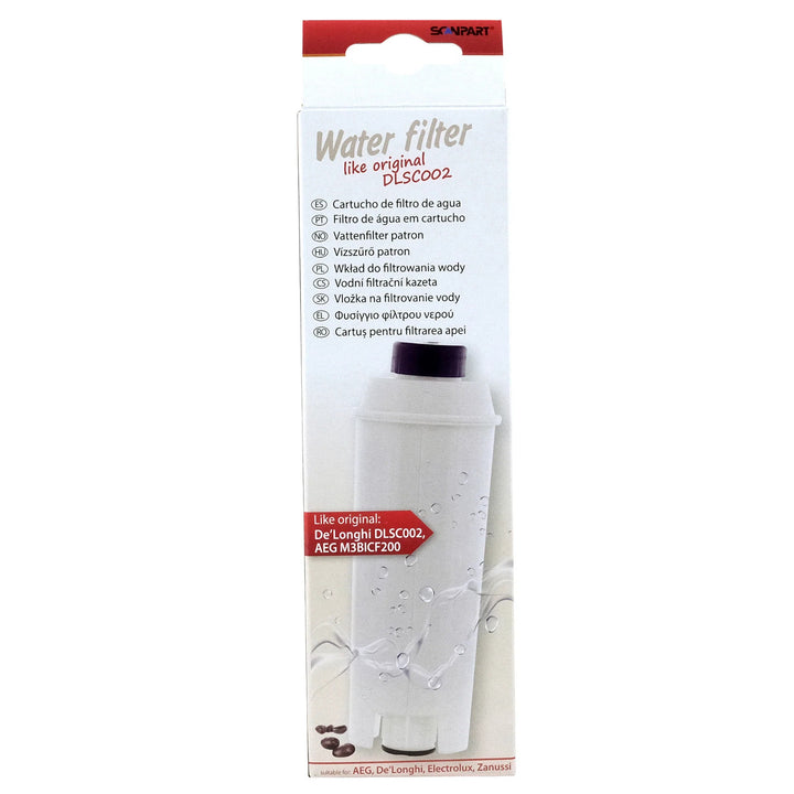 Filtro per acqua per macchine da caffè DeLonghi Scanpart, 2 pezzi