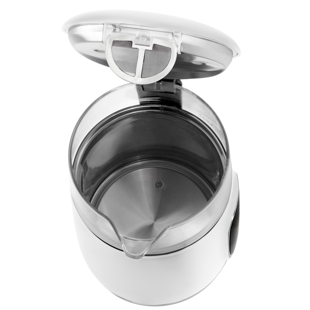 Bollitore elettrico in vetro con regolazione della temperatura 1,7 L, LED, 40–100 °C, Adler AD 1305 WS bianco