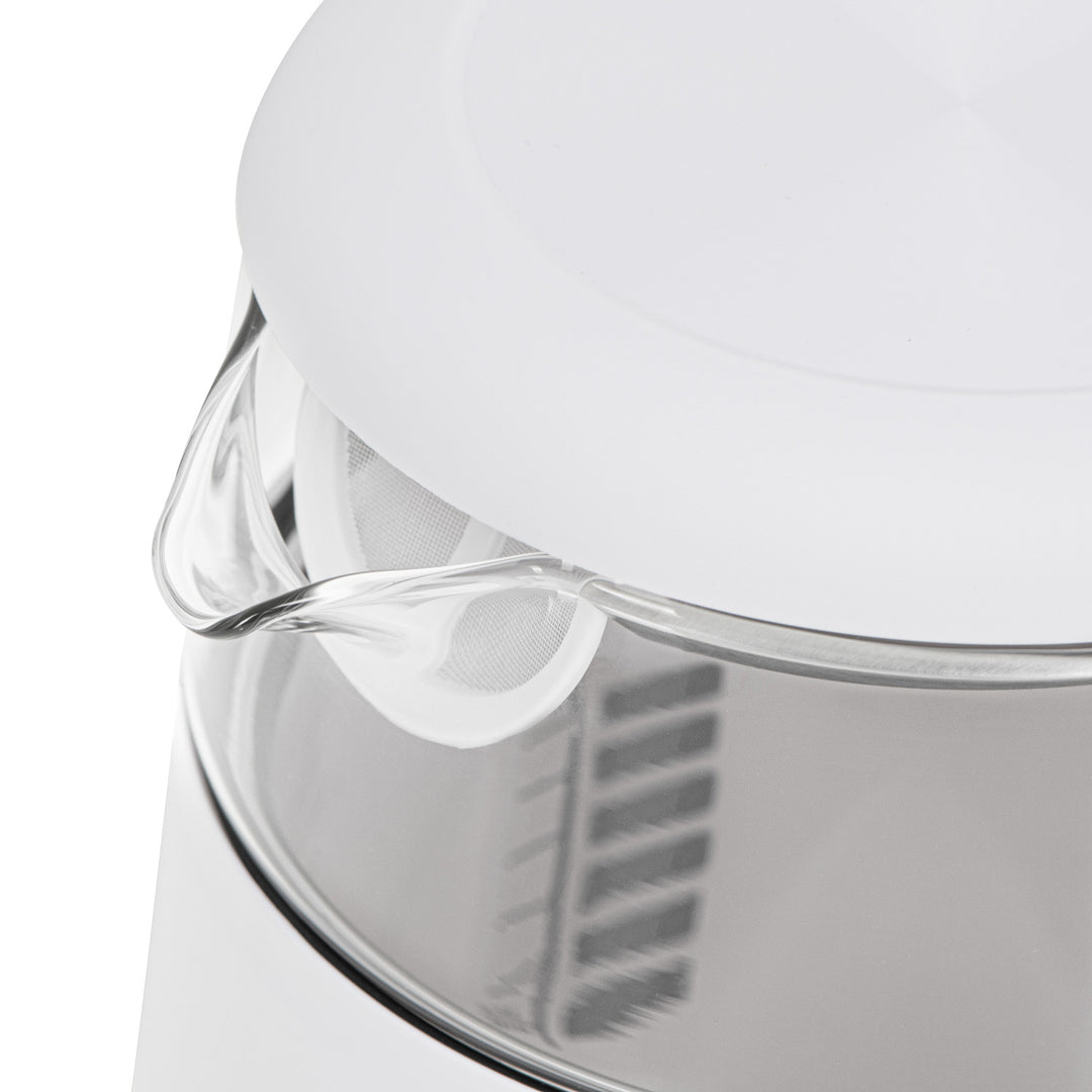 Bollitore elettrico in vetro con regolazione della temperatura 1,7 L, LED, 40–100 °C, Adler AD 1305 WS bianco