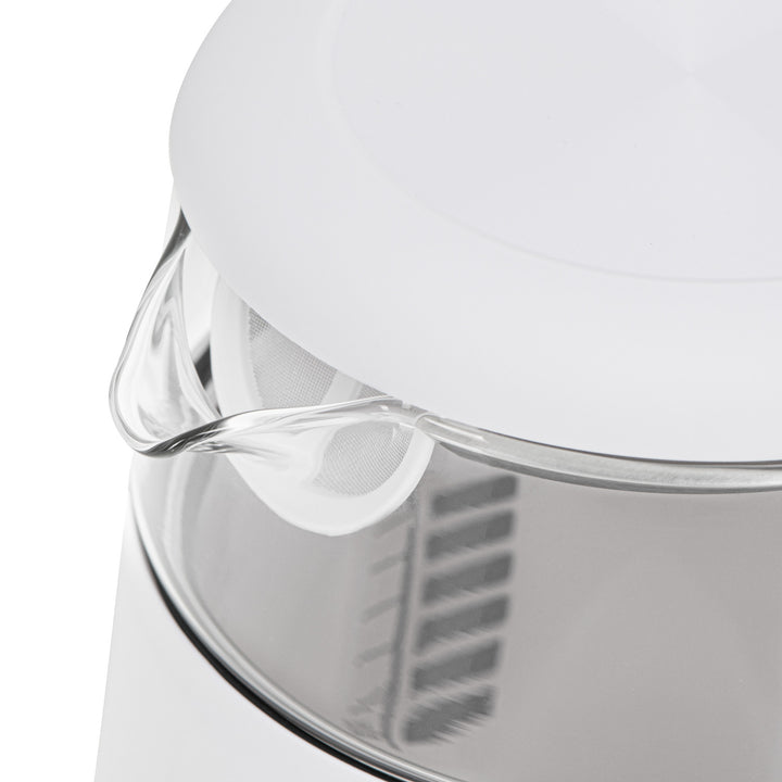 Bollitore elettrico in vetro con regolazione della temperatura 1,7 L, LED, 40–100 °C, Adler AD 1305 WS bianco