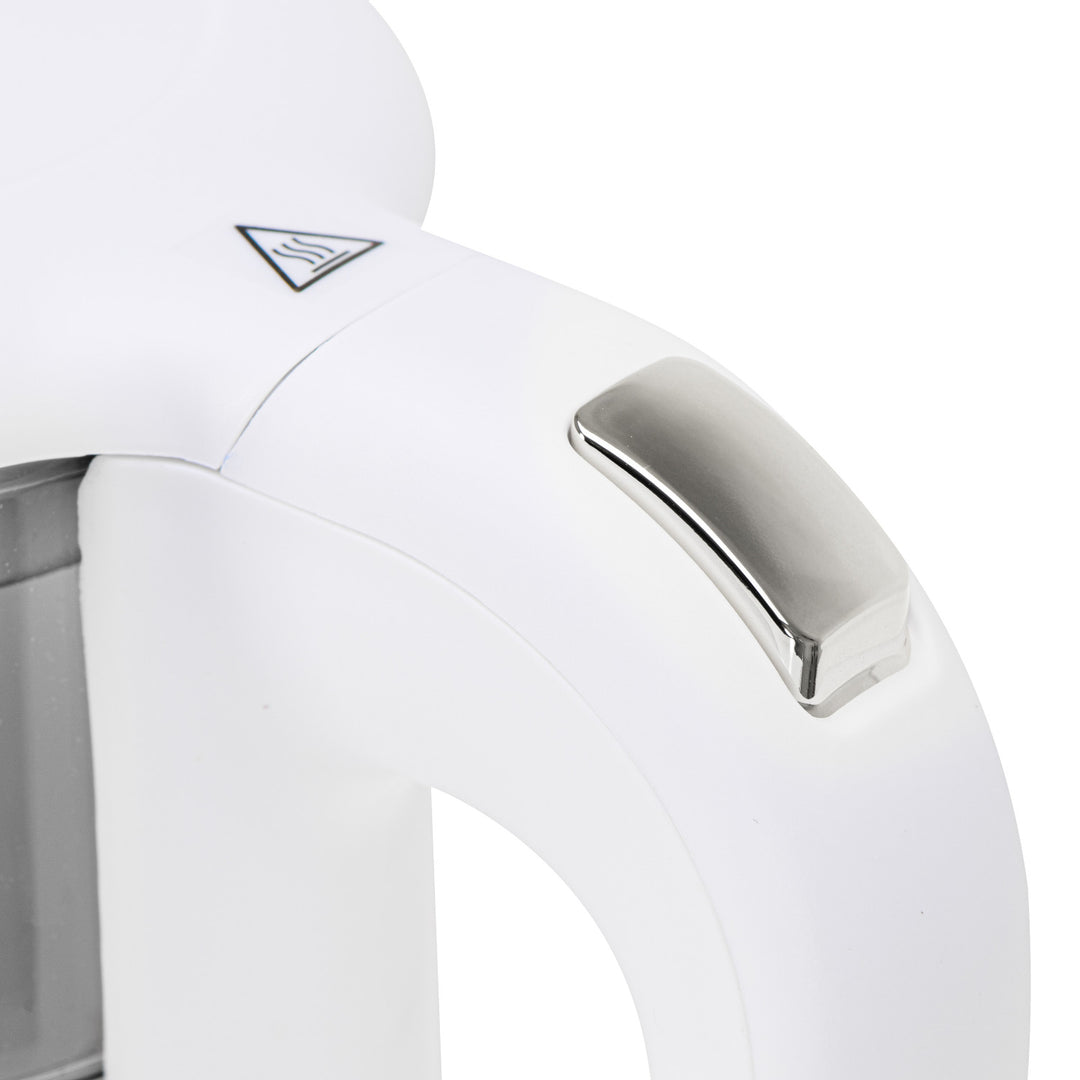 Bollitore elettrico in vetro con regolazione della temperatura 1,7 L, LED, 40–100 °C, Adler AD 1305 WS bianco