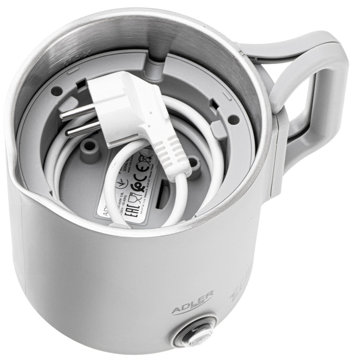 Bollitore elettrico Adler, da viaggio, doppia parete, capacità 0,8 l, potenza max. 650 W, grigio, AD 1388