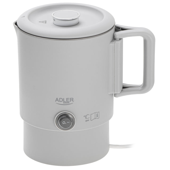 Bollitore elettrico Adler, da viaggio, doppia parete, capacità 0,8 l, potenza max. 650 W, grigio, AD 1388