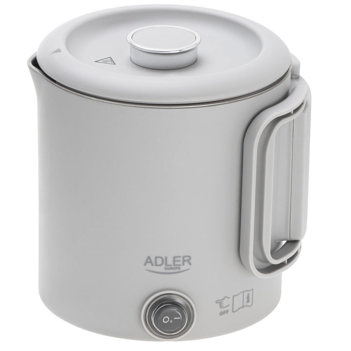 Bollitore elettrico Adler, da viaggio, doppia parete, capacità 0,8 l, potenza max. 650 W, grigio, AD 1388