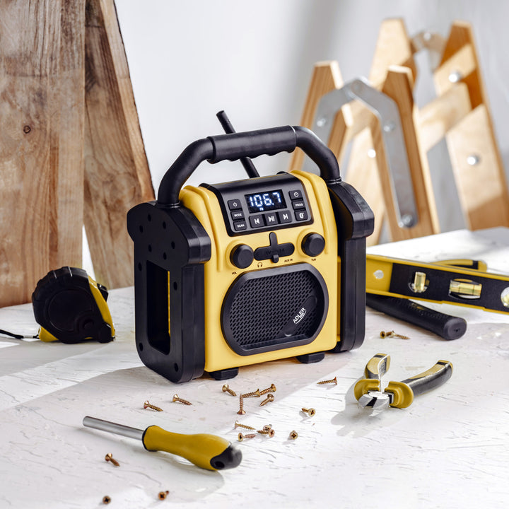 Radio da cantiere Adler, Bluetooth 5.1, IPX 54, potenza 10 W, AD 1911