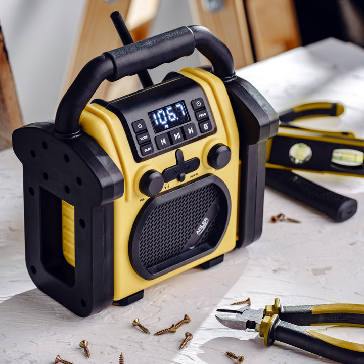 Radio da cantiere Adler, Bluetooth 5.1, IPX 54, potenza 10 W, AD 1911