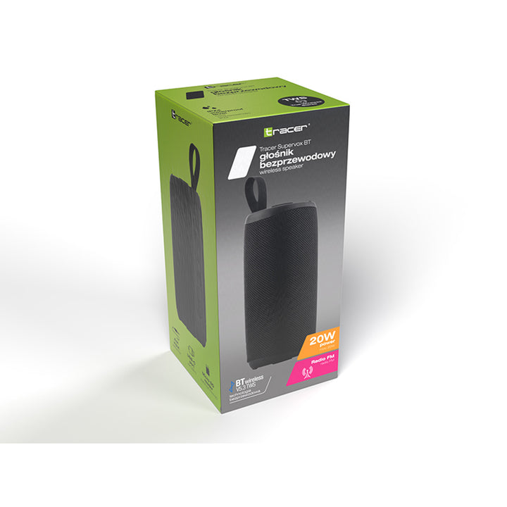 Altoparlante portatile Tracer, Bluetooth 5.3, potenza RMS 20 W, IPX4, nero, TRAGLO47686