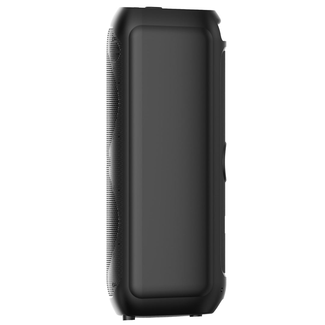 Grande altoparlante Bluetooth, 120 W RMS/1400 W PMPO, due altoparlanti da 8", equalizzatore, funzione karaoke, MP3/schede microSD, USB, AUX, BT 5.3+EDR, display, LED, batteria integrata, telecomando, MT3185